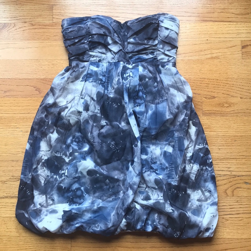 Charlotte Russe watercolor Blue Dress